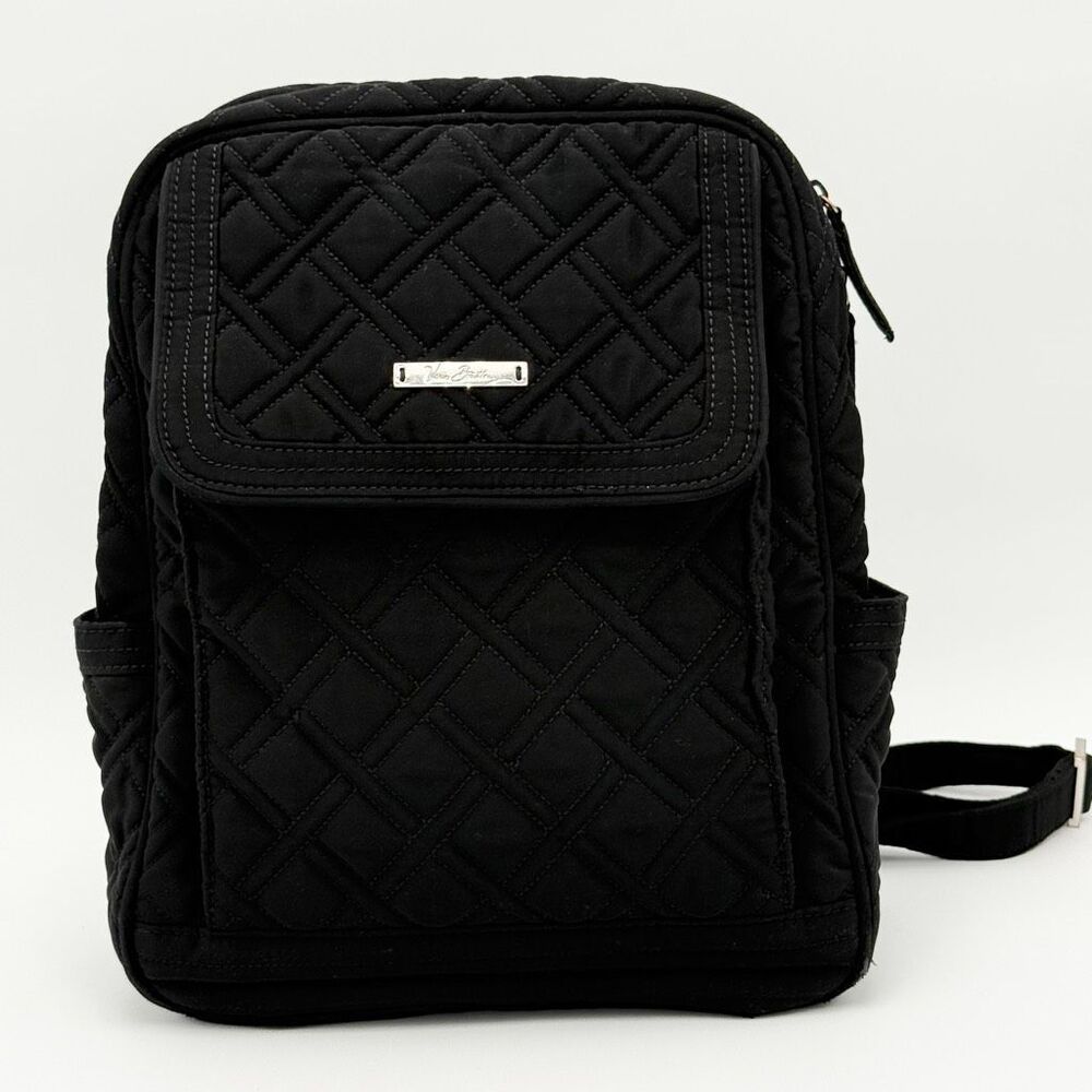 Vera Bradley Black Quilted Medium Sized Backpack